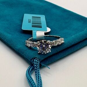 ✨ Moissanite Engagement Ring 1.64 CTW Brilliant Cut| 925 Silver | Size 6 or 7 ✨